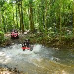ATV with waterfall